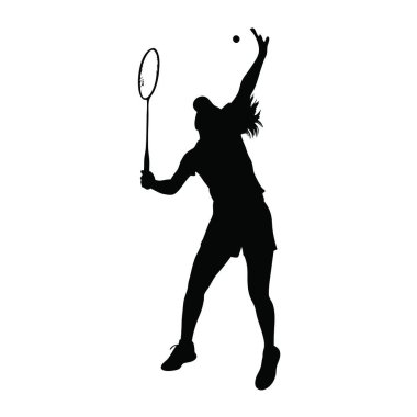 Tenis raketli tenisçinin silueti..