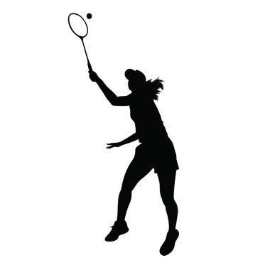 Tenis oyuncusu siluet vektörü