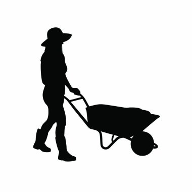 Kürekli bir çiftçinin silueti..