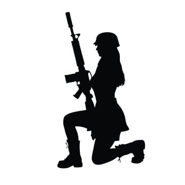 Tüfekli bir askerin silueti
