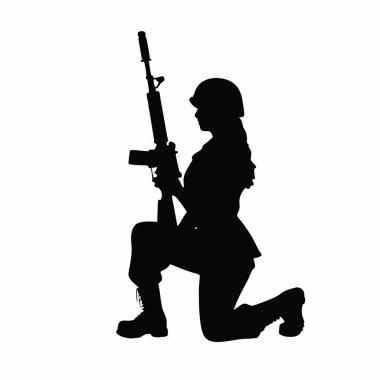 Tüfekli bir asker silueti.