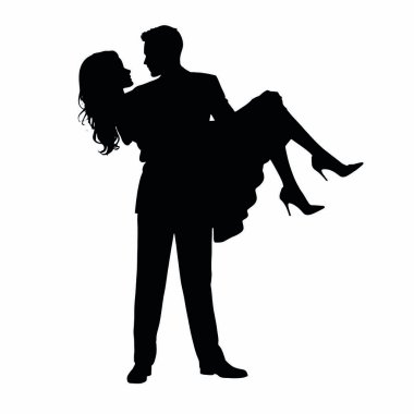 siluet çift dans