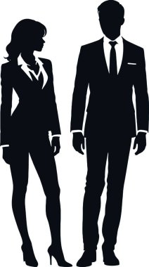 Bir çiftin vektör illüstrasyonu