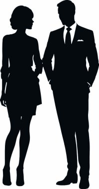 Beyaz arkaplandaki vektör silueti.