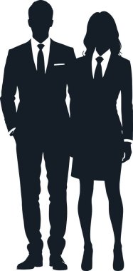 Vektör olarak iş siluetleri