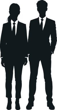 İşkadını beyaz zemin üzerine siluet vektör.