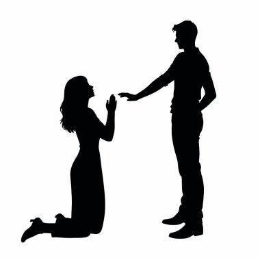 Beyaz bir arka plan üzerinde insanların siluet vektör.