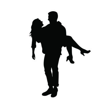 baba ve oğul birlikte siluet vektör çizimi.
