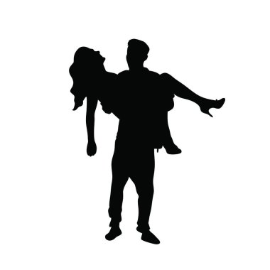 Elleri olan çiftlerin silueti