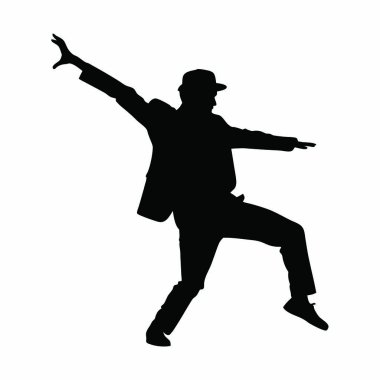 Bir dansçının silueti.