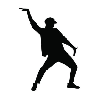 adam beyaz zemin üzerine siluet vektör.