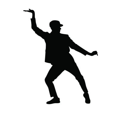 Siyah dans kıyafetleri giyen adam.