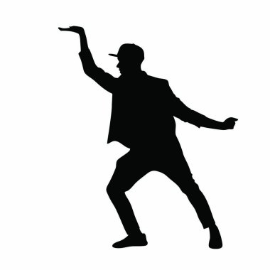 Erkek dansı, vektör siluetleri.