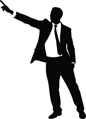 İş adamının vektör illüstrasyonu.