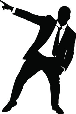 İş adamı dansı, vektör illüstrasyonu.