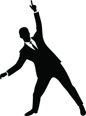 Dans eden bir adamın vektör çizimi.