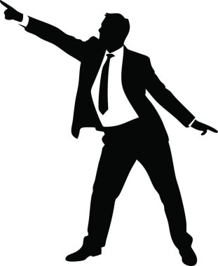 İş adamının silueti