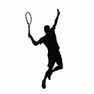 Raketli tenisçinin silueti