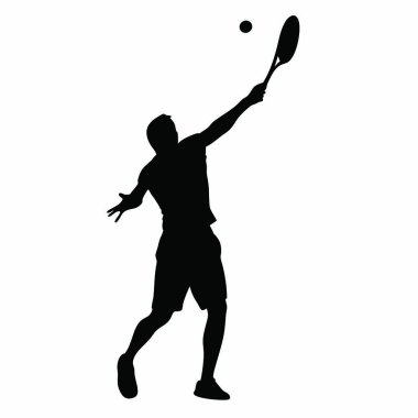 golf oynarken bir adamın siluet vektör.