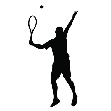 Vector silhouettes tenisçiler.