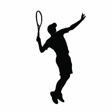 Raket vektörlü tenis oyuncusu