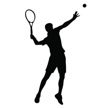 Top oynayan erkek oyuncunun silueti. vektör illüstrasyonu