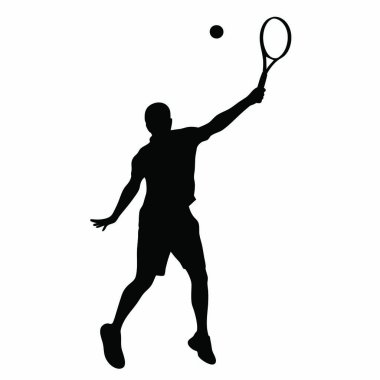 Tenis oyuncusu siluet vektörü