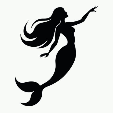 Güzel bir denizkızı silueti