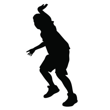 Futbolcu vektörü. futbol oyuncusu silueti