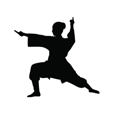 Vektör çizimi, dövüş sanatları. karate dövüş sanatı.