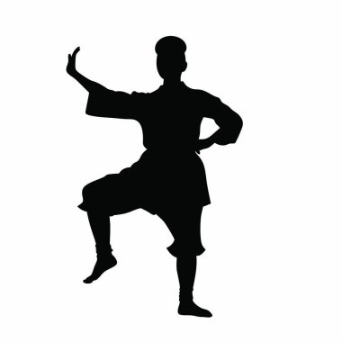 Kimonolu bir adamın silueti..