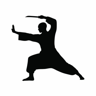 Karate savaşçı, vektör çizim