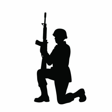 Siluet adam silah tutuyor..