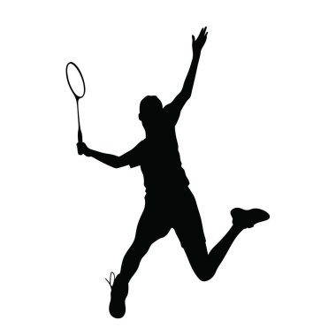 Erkek tenisçi vektör silueti