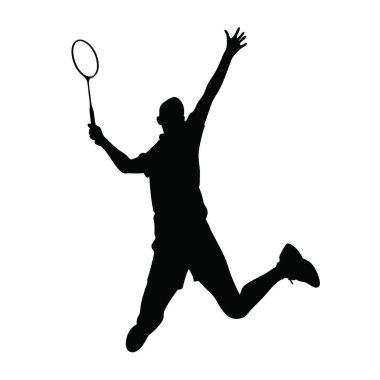 Tenisçi vektör silueti çizimi