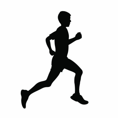 Koşan adam ikonu. Beyaz arkaplanda izole edilmiş web tasarımı için insan çalıştırıcı vektör simgesi