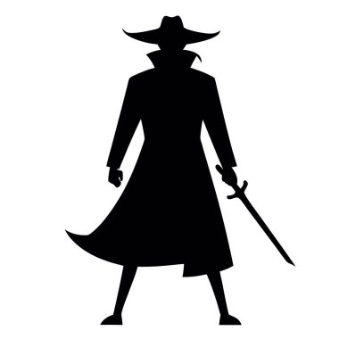 Kılıç vektörlü insan silueti