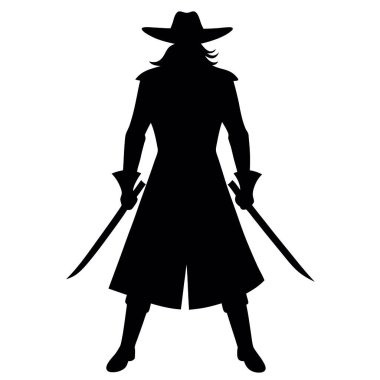 Kılıçlı bir adamın resmi.