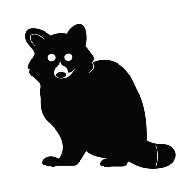 Kara kedi ikonu. evcil hayvanın siyah silueti. evcil hayvan vektör illüstrasyonu