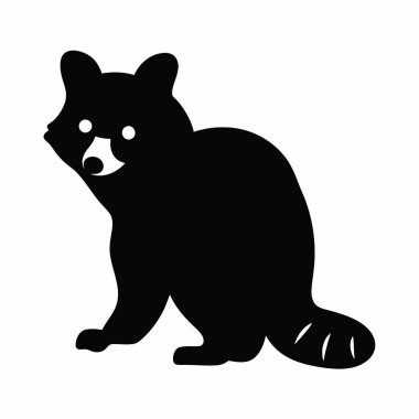 Beyaz arka planda kedi silueti. vektör illüstrasyonu