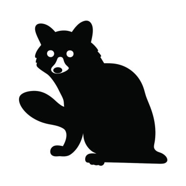 Beyaz arka planda siyah bir kedi silueti.