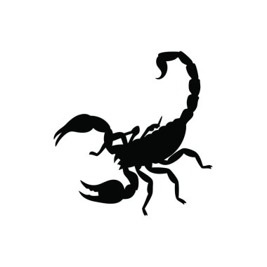 Akrep silueti, vektör, illüstrasyon
