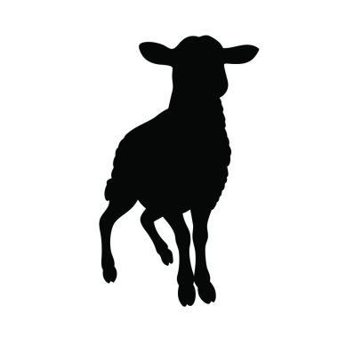 Kara bir koyun silueti