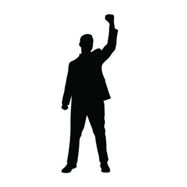 Beyaz arka plan üzerinde işadamı silüeti