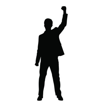 Beyaz arkaplan vektör illüstrasyonunda dans eden adam