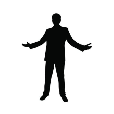 Takım elbiseli siluet işadamı