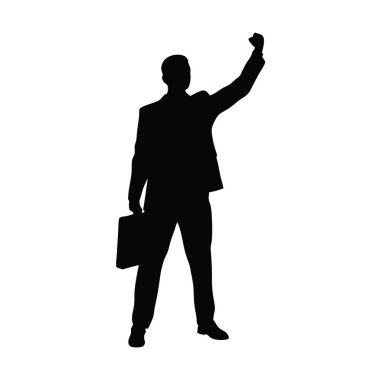 Siluet işadamı, ilk vektör illüstrasyonuyla 10 puan kaybetti.