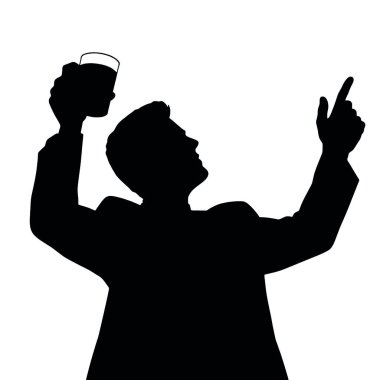 Bir iş adamı silueti kadehini kaldırıyor, sanki bir iş başarısını kutluyor gibi (14))