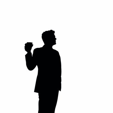 Bir iş adamı silueti kadehini kaldırıyor, sanki bir iş başarısını kutluyor gibi (16))