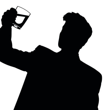 Bir iş adamı silueti kadeh kaldırıyor, sanki bir iş başarısını kutluyor gibi (29))